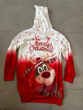 Haut à capuche merry christmas, taille S, très bon état