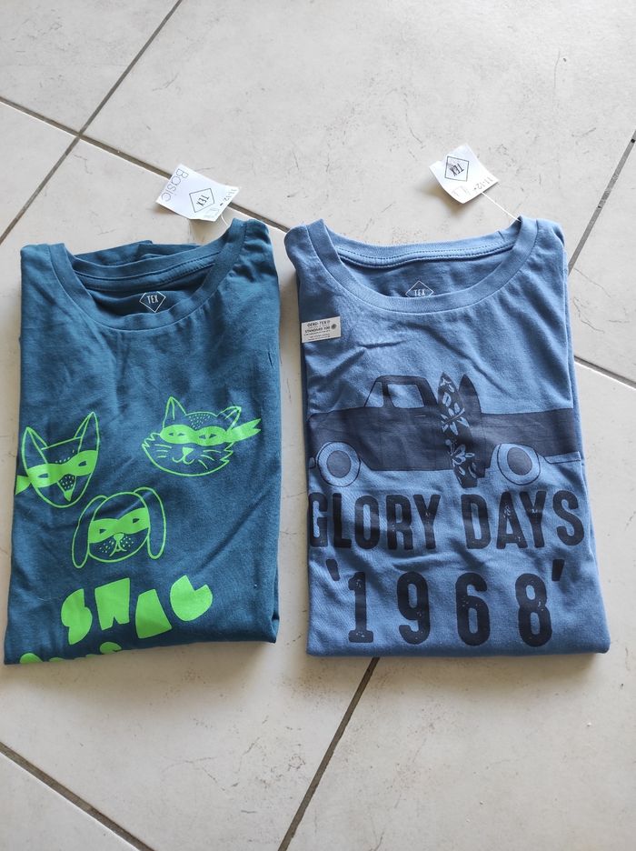 Lot de 2 tee shirt manches longues 11-12 ans garçon neuf étiqueté