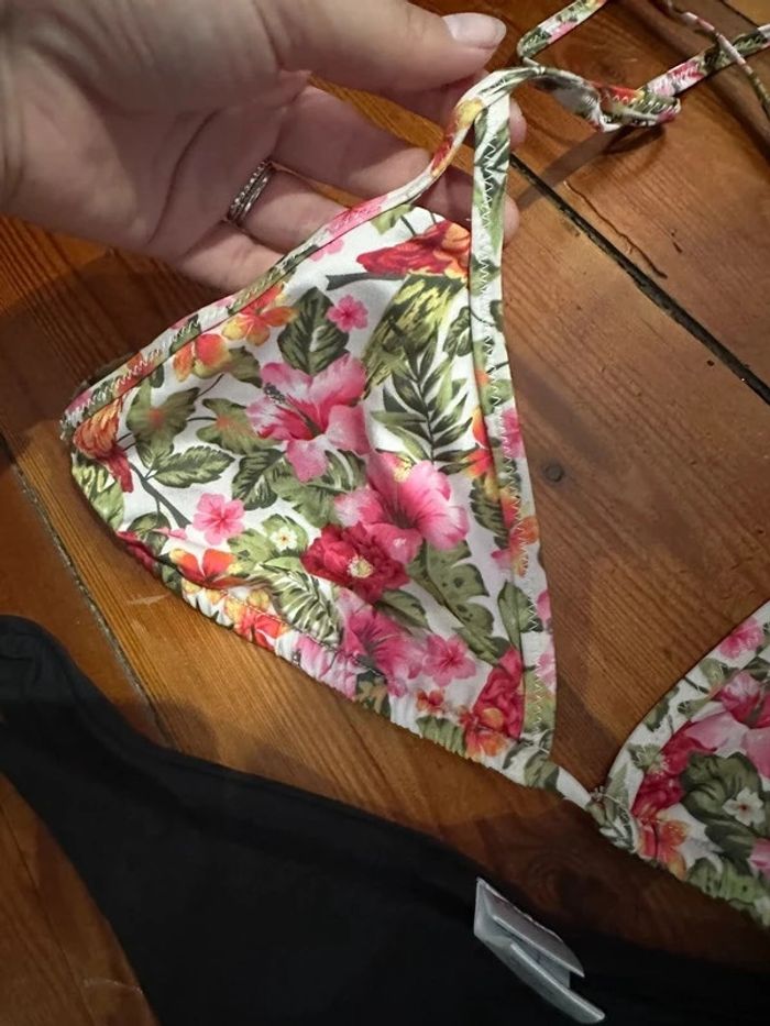 Maillot de bain promise fleuri et noir 90b M - photo numéro 4