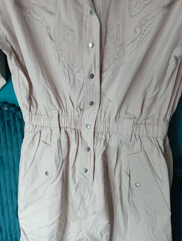 Combi mshort tissu fluide écru - photo numéro 3