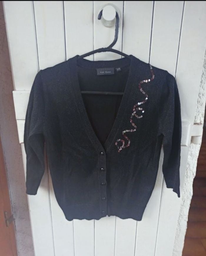 Cardigan noir scintillant Kiabi 34/36