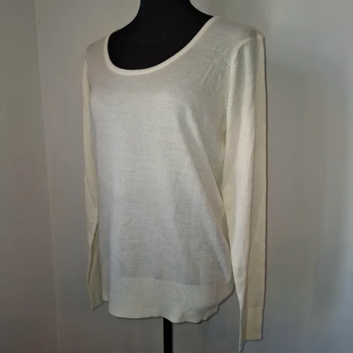 Pull fin blanc taille M - photo numéro 4