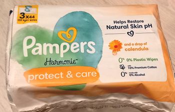 Lingettes Pampers Harmonie Protect & Care - 3 x 44- Neuf