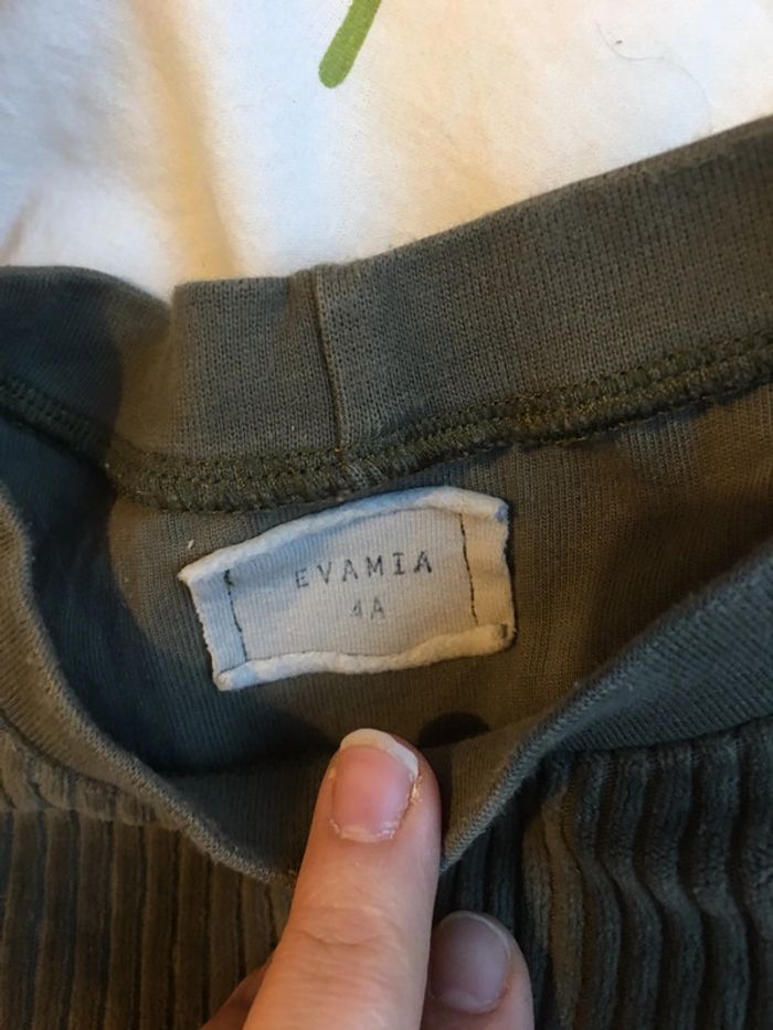 Pull velours côtelé kaki 4 ans - photo numéro 2