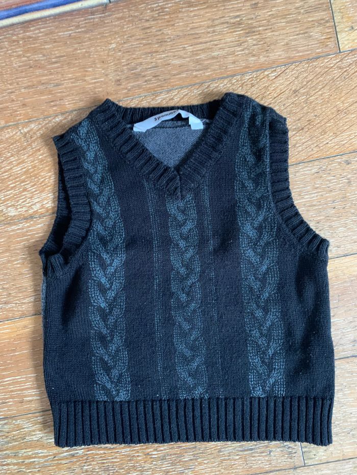Pull sans manches bébé 12 mois 3 pommes