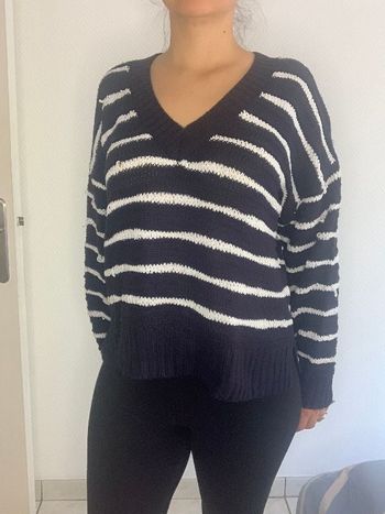 pull marinière court et oversize