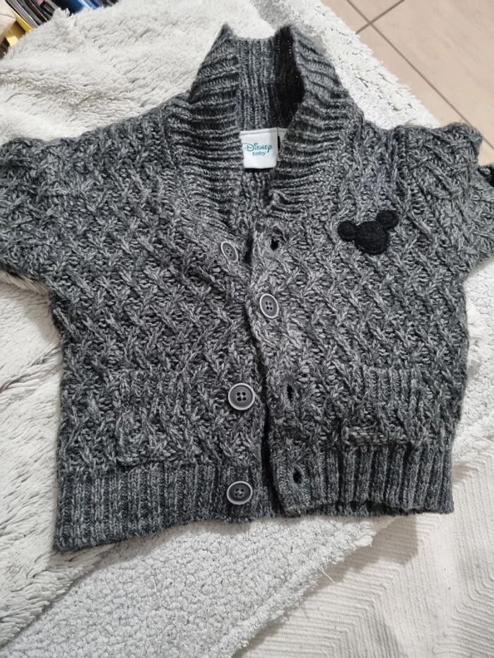 Gilet disney baby gris 3 mois