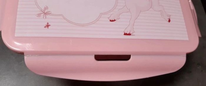 Grande boite à goûter rose motif licorne neuve - photo numéro 4