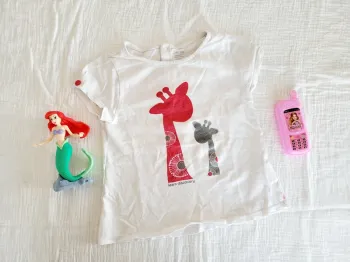 Tee-shirt manches courtes girafe