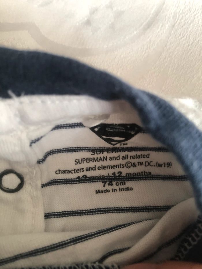 Ensemble tee shirt superman et pantalon 12 mois - photo numéro 4