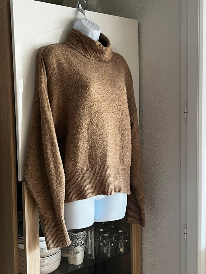 Pull col roulé beige h&m