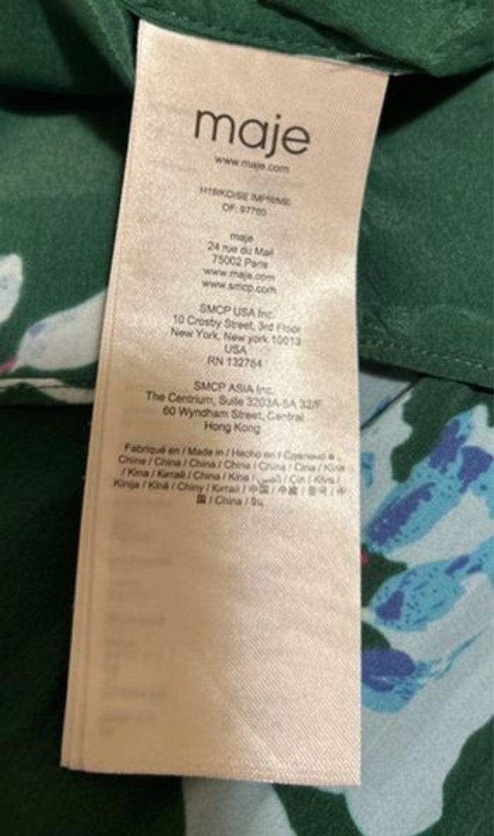 Robe maje verte avec des fleurs - photo numéro 2