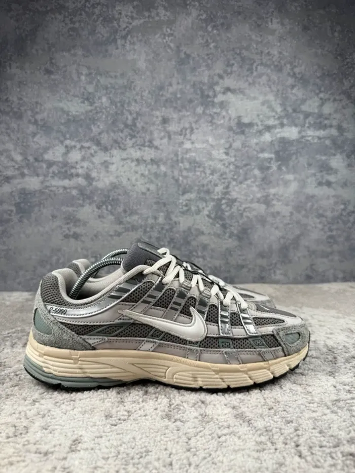 Nike P-6000 Running Flat Pewter - Grey & Green & Beige - photo numéro 3