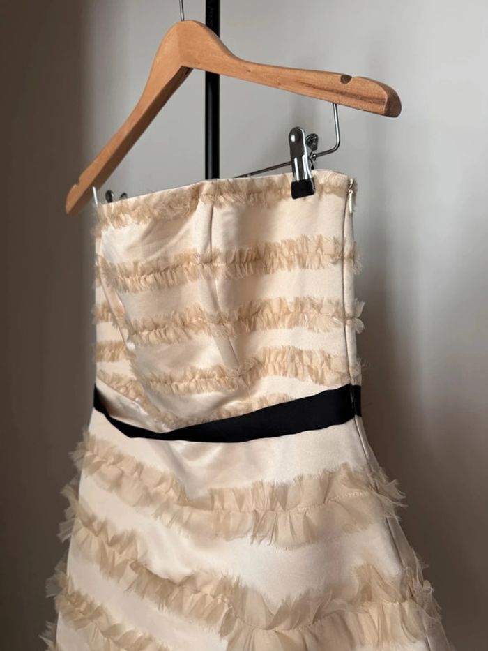 Robe bustier beige évasé M River Island - photo numéro 2
