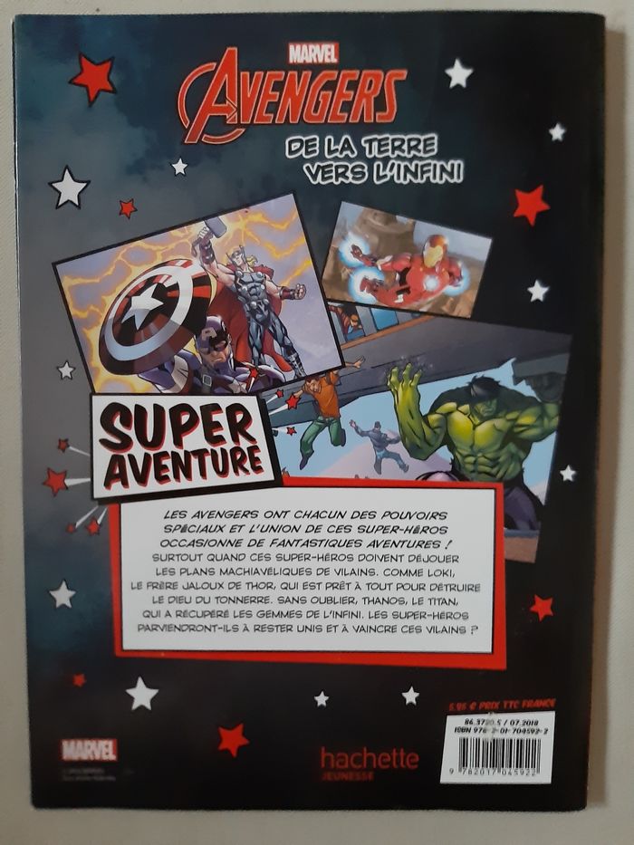 livre enfant - Avengers - De la terre vers l'infini - Marvel - photo numéro 2