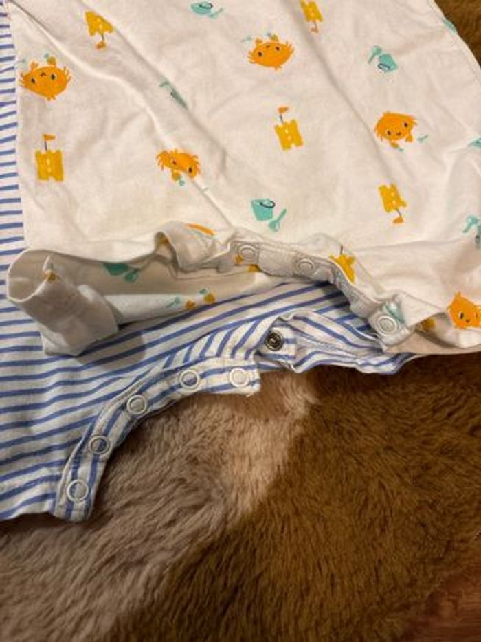 Lot pyjama short été baleine/crabe TEX t.12m - photo numéro 5