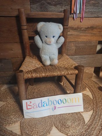 Peluche Boulgom vintage ours bleu