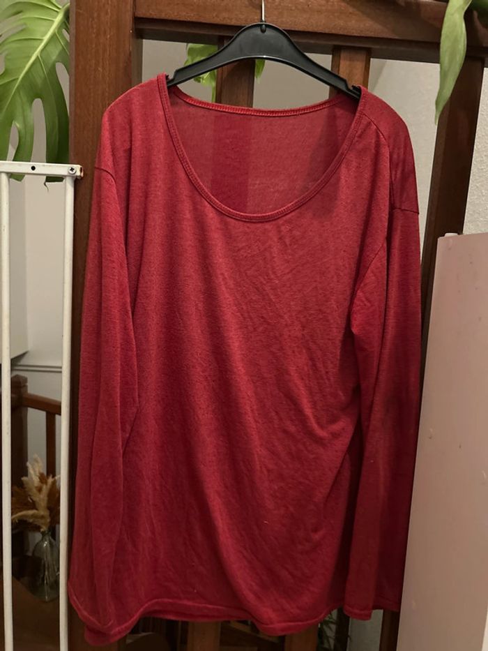 pull rouge bordeau