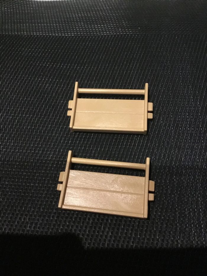 Playmobil lot 2 petites barrières palissades extension enclos pièces détachées ferme - photo numéro 2