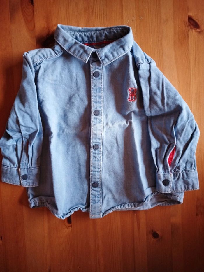Chemise en jean Obaibi taille 1 an (12 mois)