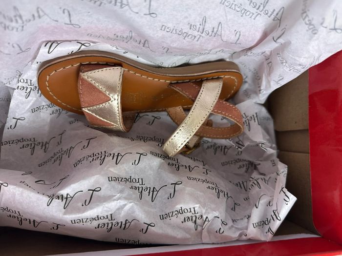 Paire de sandales marron et or taille 24 l’atelier tropezien - photo numéro 5