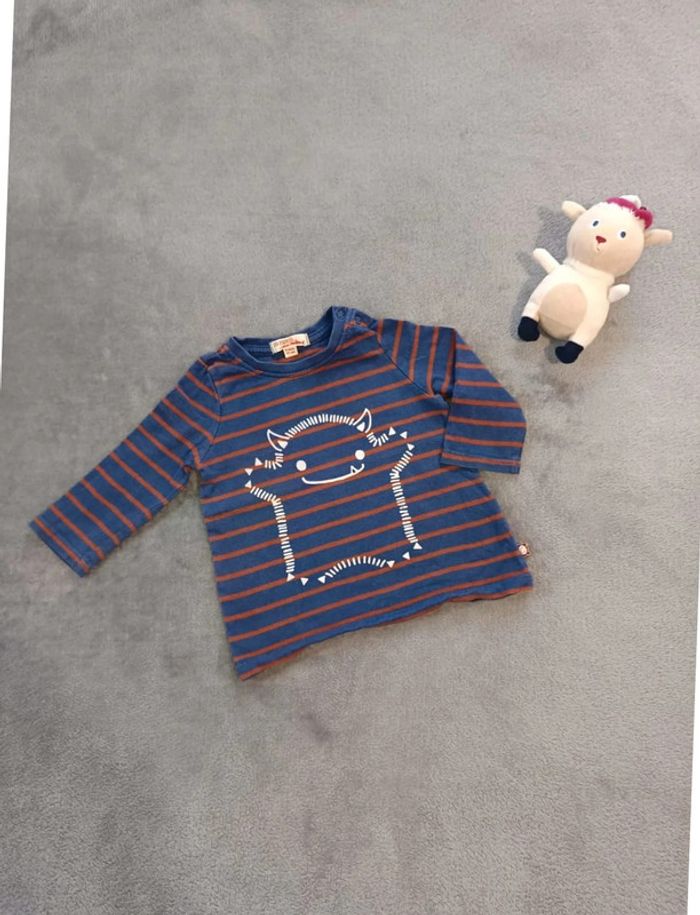 Tee shirt manches longues Du pareil au même 9 mois