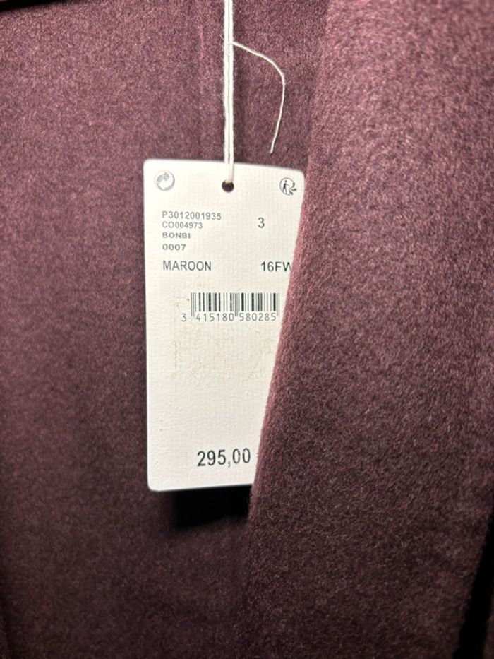 Manteau comptoir des cotonniers bordeaux taille 3 neuf - photo numéro 12