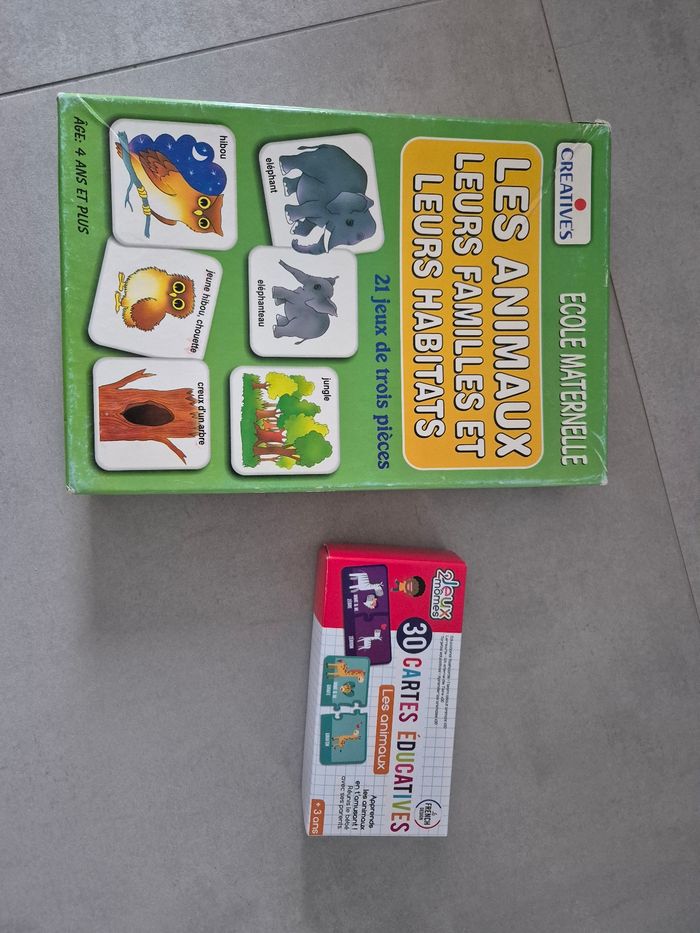 Lot 2 jeux éducatifs sur les animaux
