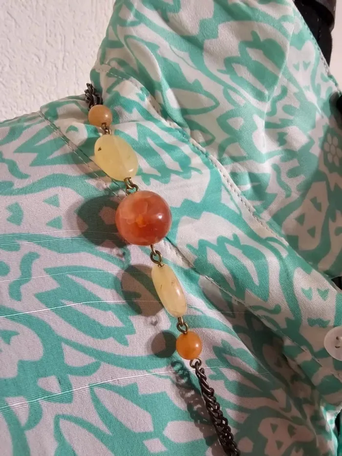 Collier Long Maliparmi - Chaîne et Perles Ethniques - Style Bohème Chic - photo numéro 4