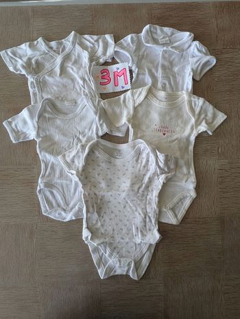 Lot bodies body été 3 mois ref 3M A