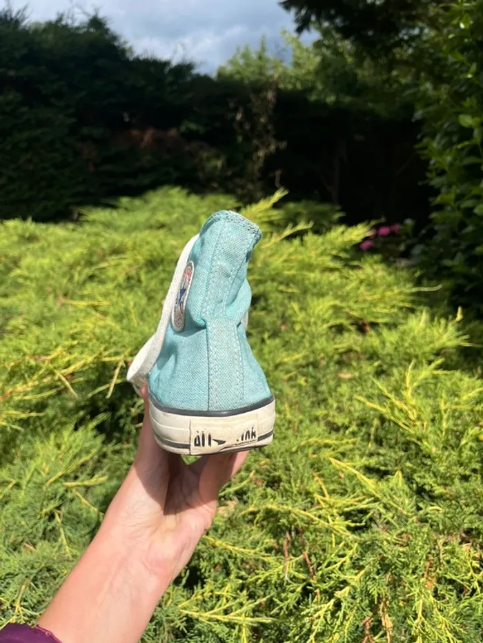 Converses baskets All Star toile bleu - photo numéro 2