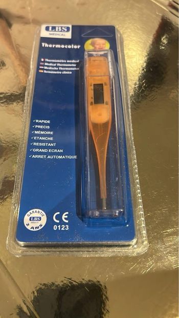 Thermomètre LBS Médical orange