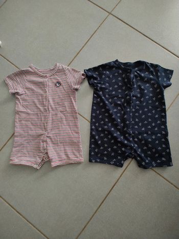 Lot de 2 combishorts Vertbaudet T.12 M
