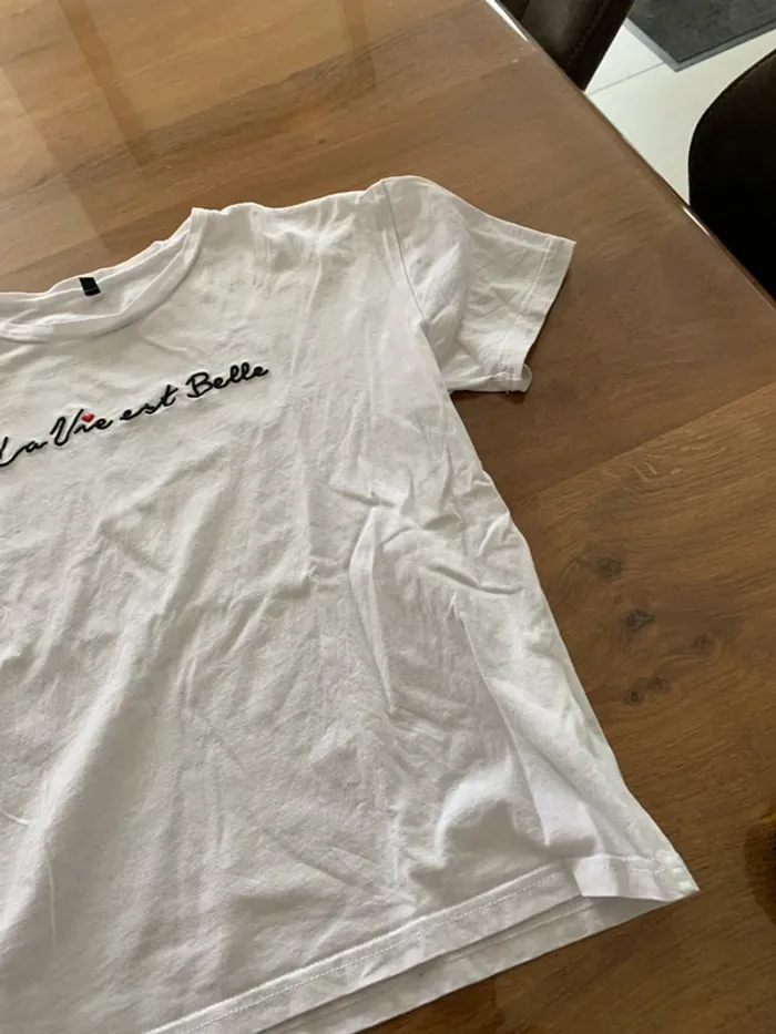 Tee shirt la vie est belle - photo numéro 5