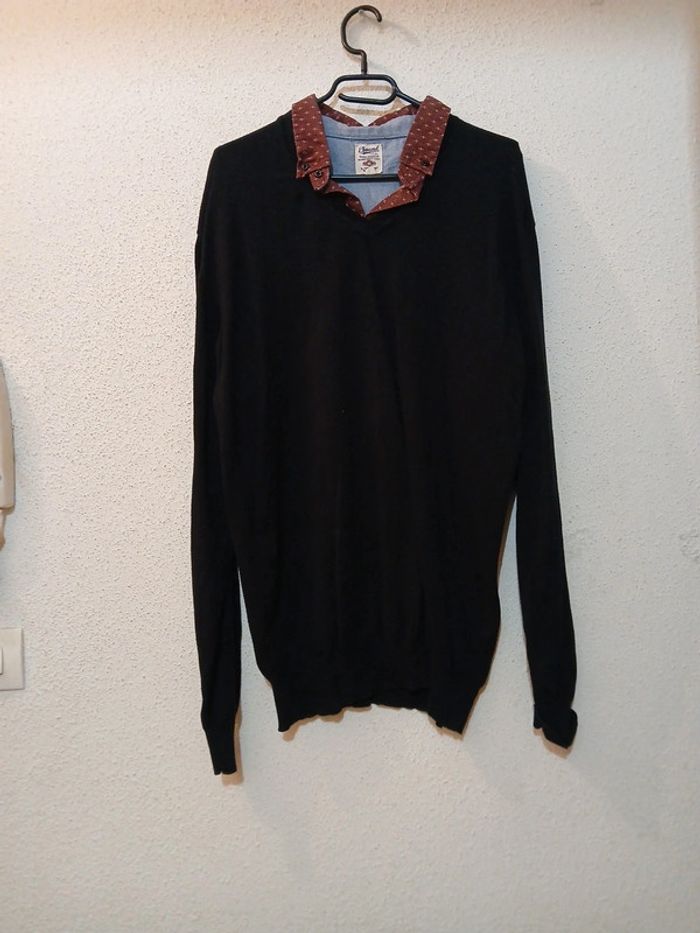 Sweat homme col chemise " ebound " taille L