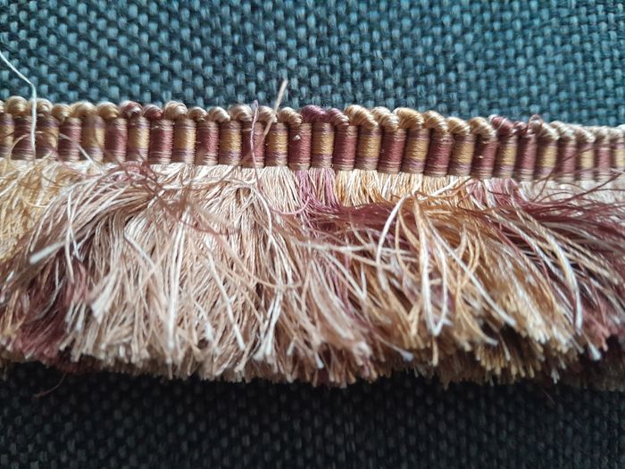 21m50 de ruban à frange marron beige effet 3cm de large passementerie - photo numéro 3