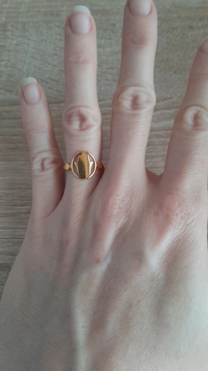 Magnifique bague ajourée neuve acier inoxydable réglable