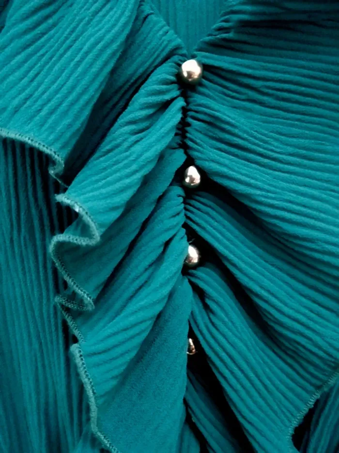 Très jolie robe verte Zara taille L - photo numéro 4