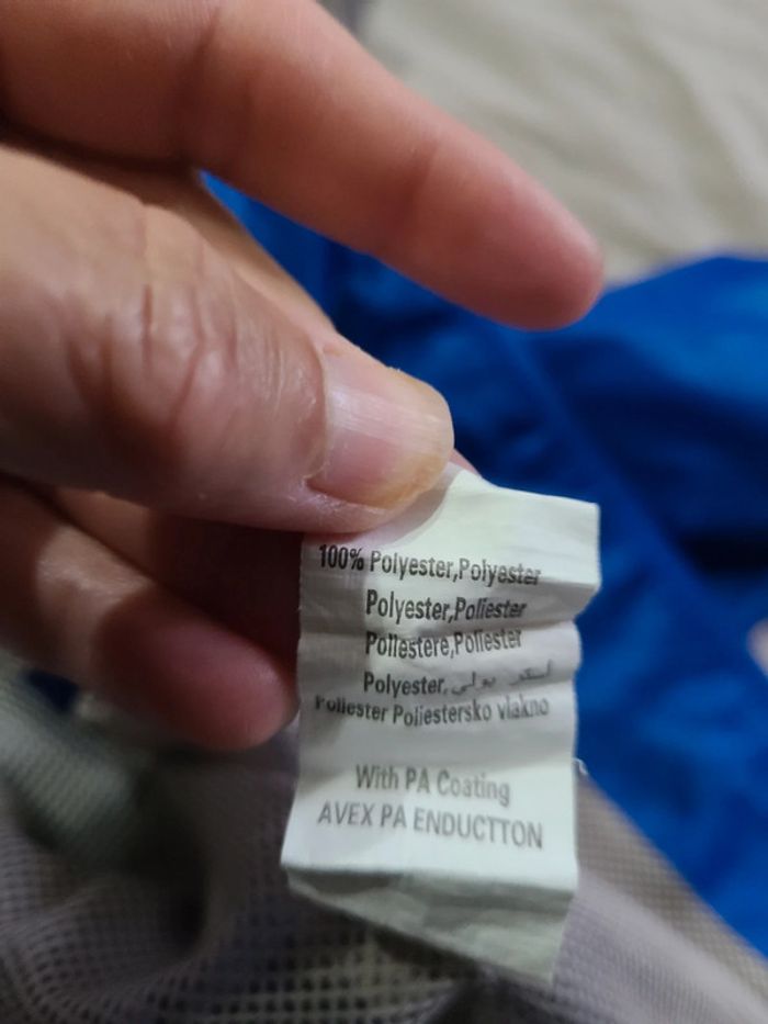 Veste coupe vent, imperméable avec capuche Bleu roi. Taille 18 mois Grain de blé, Z - photo numéro 13