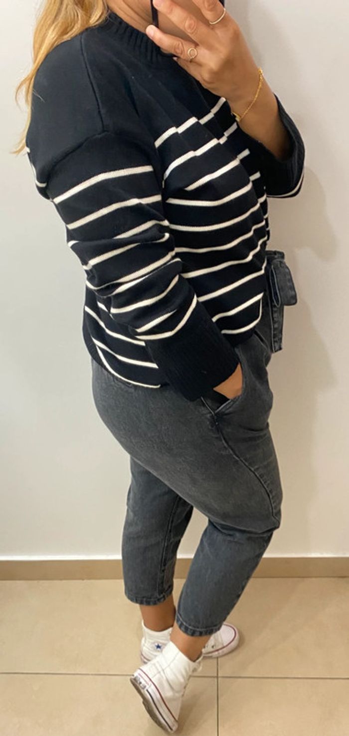 Superbe Pull Rayée Taille M-L - photo numéro 6