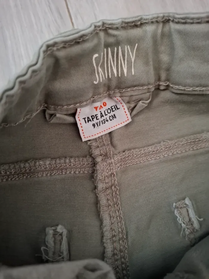 Pantalon  skinny TAO 9 ans fille kaki - photo numéro 6