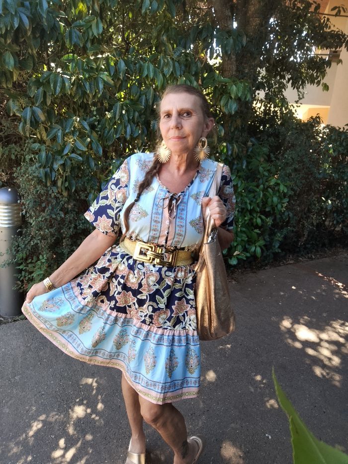 Robe 👗 satiné Bohème Vintage
