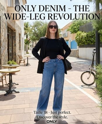 Jeans wide leg iconique only taille 38