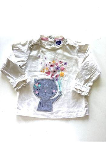 T-shirt fille manches longues 9 mois