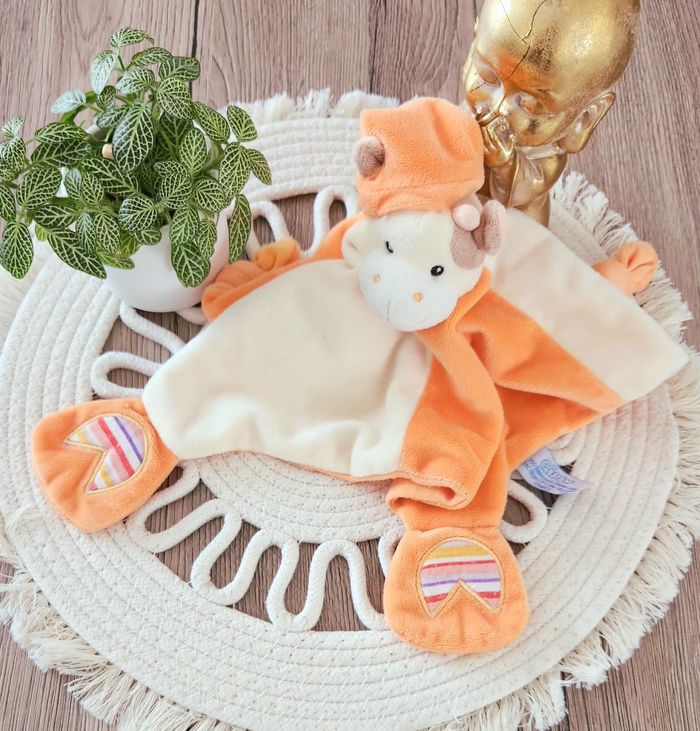 Doudou Lange Vache Gipsy Orange Crème