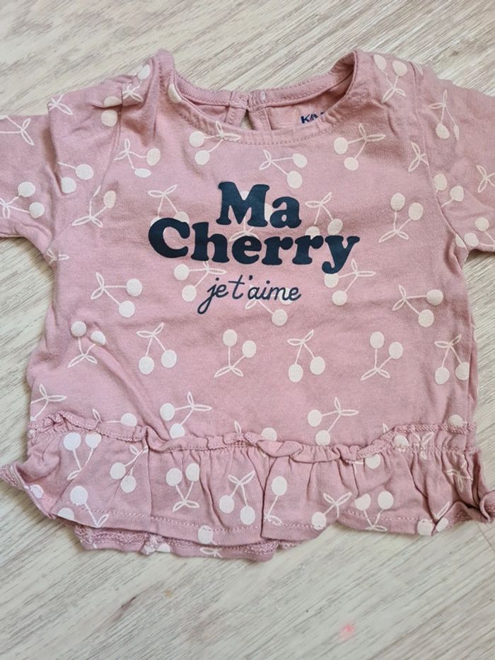 Ensemble t shirt manches longues et legging 3 mois - photo numéro 2