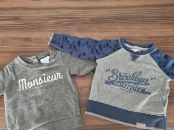Lot 2 Sweat bébé taille 18 mois et 2 ans