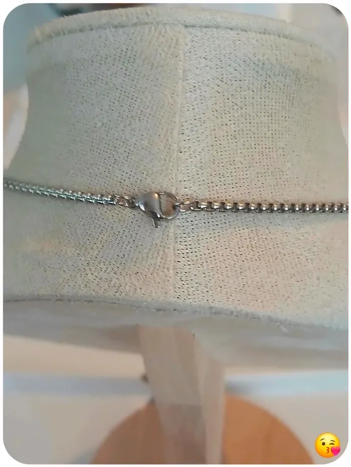 Collier croix acier inoxydable noir et gris - photo numéro 5