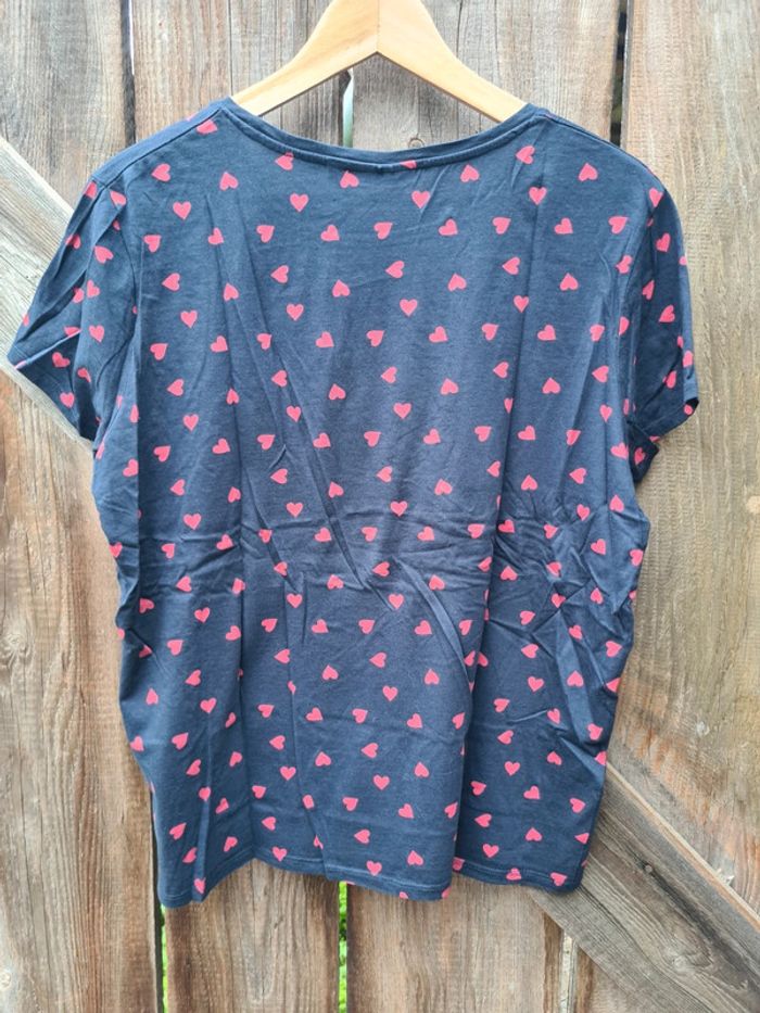 T-shirt bleu marine/noir Kiabi - photo numéro 2