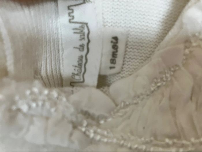 Jolie robe blanche bi-matiere 18mois - photo numéro 5